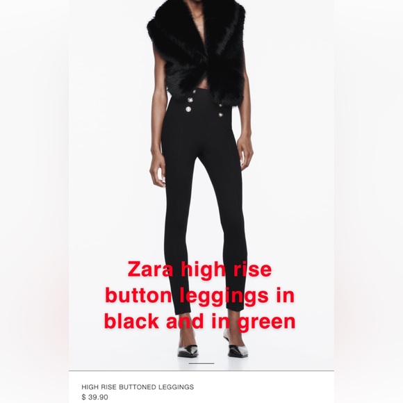 Zara high-rise gold button jegging - Picture 1 of 1